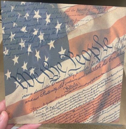 Declaration of Independence with American Flag kydex sheet