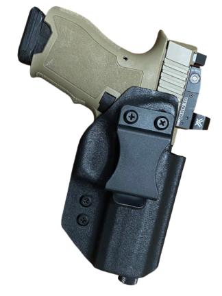 kydex holster with PSA Dagger that has a red dot